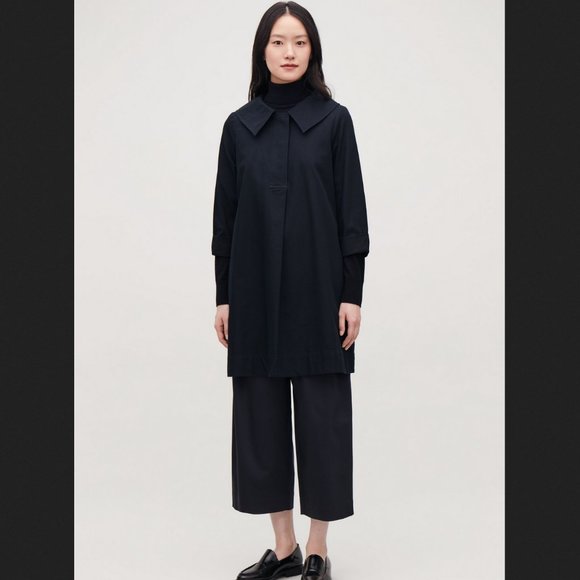 COS Dresses & Skirts - COS Oversized Collar Cotton Dress EUR 44/US 12
